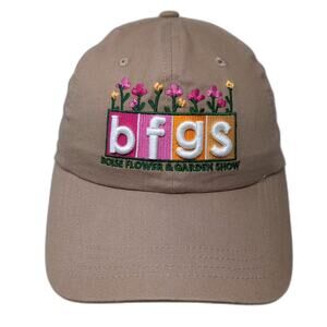 CapAmerica Boise Flower Garden Show Baseball Cap Beige Strapback Hat OS Floral